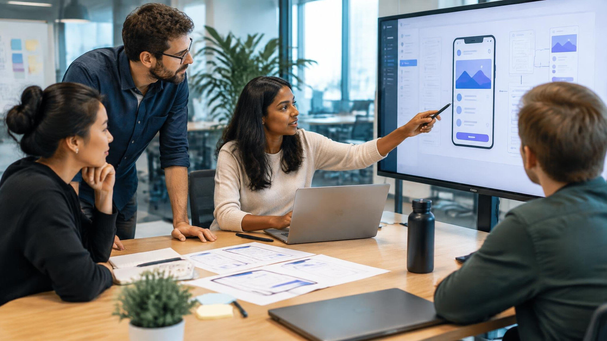 team collaboration in office